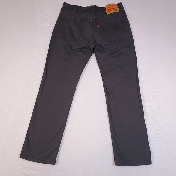 Levis 514 Straight Fit Mens Pants 32x30 Charcoal Gray Stretch - Picture 3 of 14